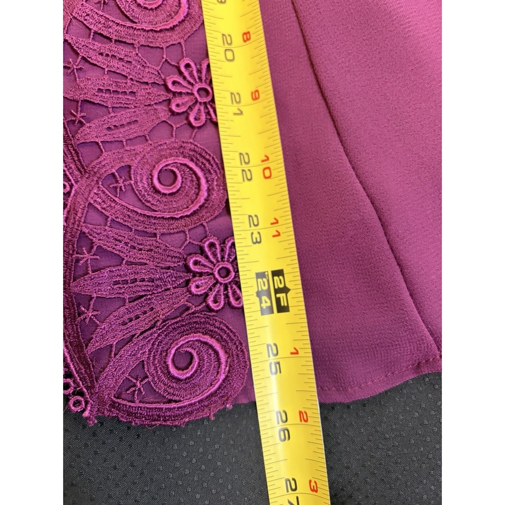 Vtg 80s Scott McClintock 2 Pc Maxi Skirt Suit~8~Purple Lace Trim Victorian Style - Picture 15 of 16